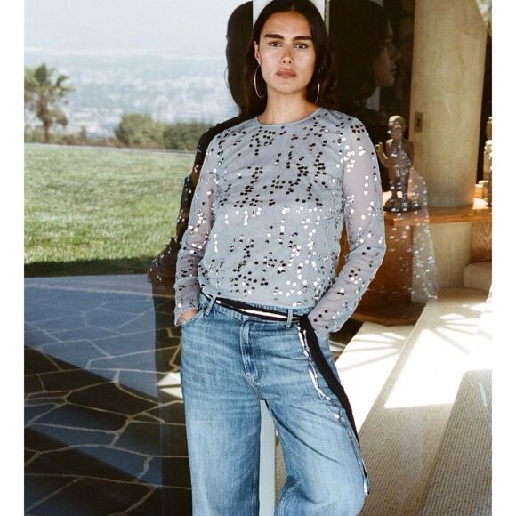 Zara sequin tulle top - Picture 4 of 6